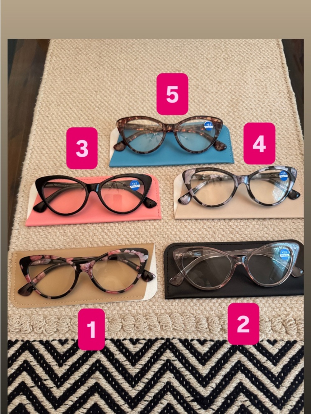 Cat-Eye Blue Light Reader Glasses +2.0